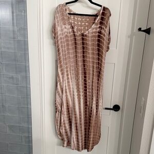 Amazon Brown Tie-Dye Maxi Dress
